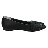 Down To Earth Ladies Peep Toe Casual Shoes F00328 - Black Leather - UK Size 6 - EU Size 39 - US Size 8 - Image 3