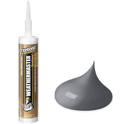Image of Titebond WeatherMaster Sealant, Blue - Polymer Exterior Caulk for Windows, Doors, Siding & Trim, Flexible, UV-Resistant, Paintable in 1 Hour, Low VOC - 49421, 9.5 Oz. Cartridge