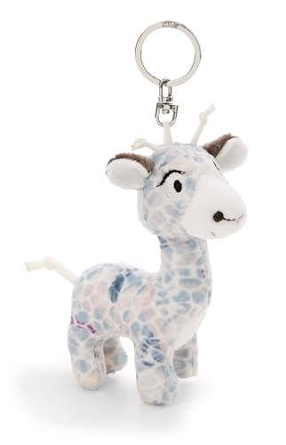 NICI Schlüsselanhänger Giraffe Winny Winterfur 10cm - blau - Treuer-Plüschbegleiter für Rucksack oder Tasche, Schlüsselhalter für klein und Groß | 62403