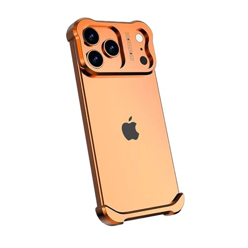 HUHUCASE ���j�[�N�Ȍ`�̃A���} �A���~�j�E�������X�}�z�P�[�X iPhone 17 Pro Max�p - ���^���l�C�L�b�h - �}�V�� - �X�^�C�������Y�ی�J�o�[(iphone17promax�A�I�����W)