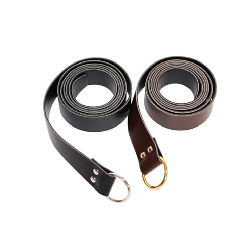 Men's Medieval Renaissance LARP Viking Knight Warrior Faux Leather O Ring Belt3