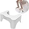 Banquinho Auxiliar Ergonômico Vaso Sanitário Antiderrapante Apoio Pés Privada Adulto Infantil Postura Intestinal Banheiro Saúde Design Compacto Universal Branco Durável Prático Banquinho Auxiliar