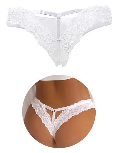 comeondear Sexy String Tangas für Frauen Brazilian Slip Damen Spitze Große Größen Erotische Höschen Dessous Unterwäsche Curvy Übergrößen...
