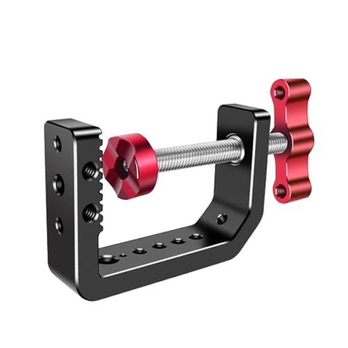 Abrazadera de aluminio con rosca 1/4 y 3/8 para soporte de cámaras 3