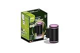 Calex Smart Outdoor LED Gartenleuchte, Mit App und Kompatibel Alexa Sprachsteuerung, WLAN Wandaussenleuchte Wasserdicht, Dimmbar, Schwarz