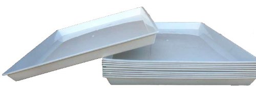 Mcage Lot of 6 Replacement Seed Plastic Trays for 24"x16"x16" Bird Cage White