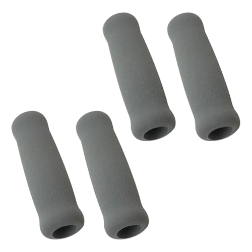 Image of 4X Reusable PP Crutch Handles Grip Non Slip for Elderly Walking Aids 1.9cmx3.3cmx10.5cm Grey