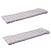 2 Pièces Grande Coussin Bain De Soleil Transat Pad,Épaissir Jardin Coussin Chaise Longue Dossier Haut Pas-Glisser Coussin De Siège Extérieur Portable Matelas Gris 165x50cm(65x20inch)