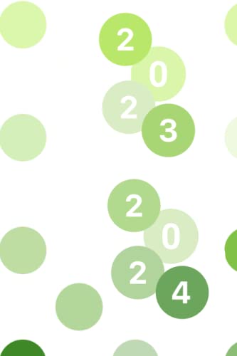 2023 – 2024 Financial Year Diary, Week to View and Monthly Planner, Green Dot A5 Design