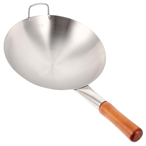 Wok de acero inoxidable Cabilock con mango único miniatura 1
