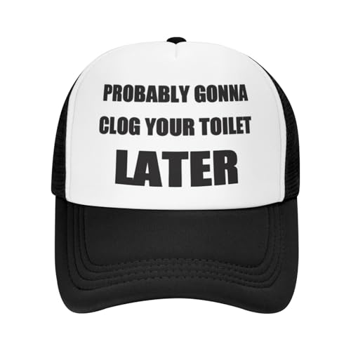 Image of Funny Trucker Hats - Weird Gag Gift for Adults, Inappropriate Joke Baseball Cap, Adjustable Mesh Hat for Men Women