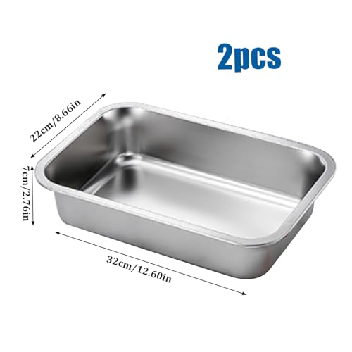 Molde rectangular para pasteles de 9x13 pulgadas y bandejas de acero para lasaña profunda 6