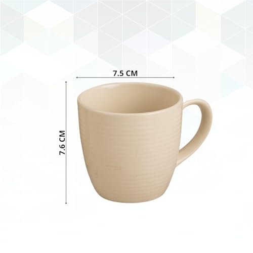 Image of Clay Craft Fine Ceramic Horizon Ivory Cups & Saucer, Set of 12, Cups for Tea & Coffee, Gift Set, Elegant Design for Home and Kitchen and Can Be Gifted to Your Loved Ones On Any Occassions