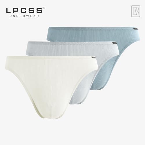 Men's Low Rise Modal Ribbed Briefs – Lightweight, Breathable, Soft Waistband Underwear ES20122