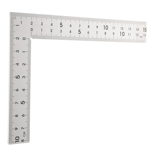 NULYLU Stainless Steel Framing Square Ruler 15x10cm Carpenter Square Tool for Woodworking