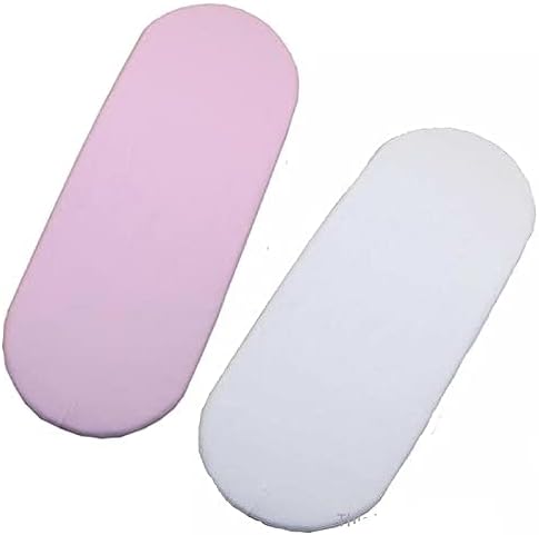 Fitted Cotton Moses Basket Sheets - Pack of 2 White