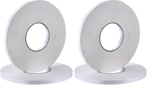 Image of Tatuo 2 Rolls Double Sided Foam Tape for Mounting,1 /2 Inch by 50 Feet,White (Pack of 2)