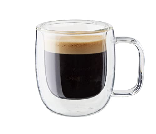 ZWILLING Sorrento Plus Conjunto de 2 peças de canecas de café expresso de vidro de parede dupla, 80 ml