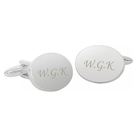Personalised Oval Initial Cufflinks by Gift Cookie Cover