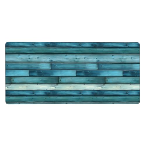 Grand tapis de souris de jeu bois vert rétro antidérapant pour PC