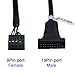 Duttek USB 3.0 Header to USB 2.0,USB 3.0 to USB 2.0 Motherboard Adapter Cable,19 Pin USB3.0 Male to 9 Pin USB2.0 Female Motherboard Cable Adapter Converter 6 inch/15cm (2-Pack)