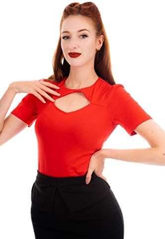 Ro Rox Eva Blusa Vintage Pinup Retro Rockabilly 1950 Formal Ofici...