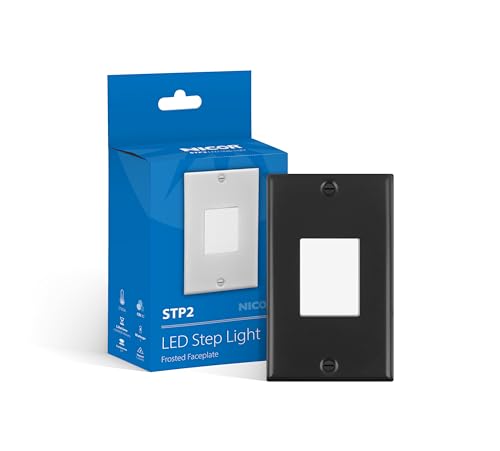 Image of NICOR Lighting STP2 Frosted Black LED Step Light (STP2F120BK)
