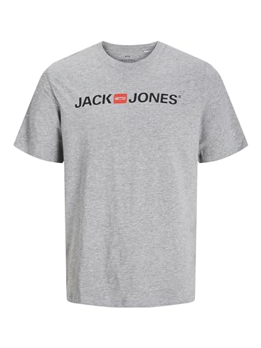 JACK & JONES Herren JJECORP LOGO TEE SS CREW NECK NOOS T-Shirt,, per pack Grau (Light Grey Melange Detail: SLIM FIT - MELANGE), X-Small (Herstellergröße: XS)