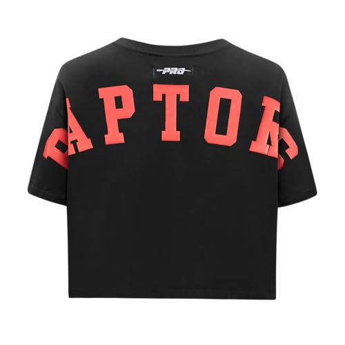 Pro Standard Womens NBA Toronto Raptors Wingspan Short Sleeve Boxy Tee Black M
