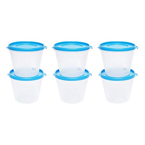Image of Cutting EDGE Nesterware 1000ml Stackable Food Container (Set of 6, Blue) | BPA-free plastic, stackable design, leak-proof, kitchen storage, pantry, fridge, meal prep, reusable, travel use