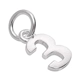 Petit Charm Chiffre en Argent 925/1000 3