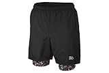 Crivit Pro Herren Funktionsshort Sommer Sport Hose Kurz Schwarz/Rot S 44/46