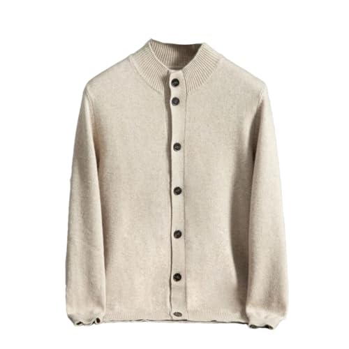 Men's Cashmere Sweater Cardigan Casual Round Neck Button Knitwear Cardigan Versatile Jumper