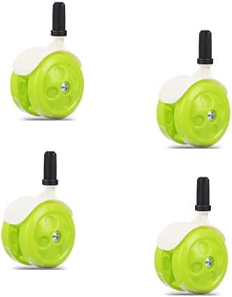Baby Walker Wheels Replacement Set of 4, Plastic Universal Wheels (Green)