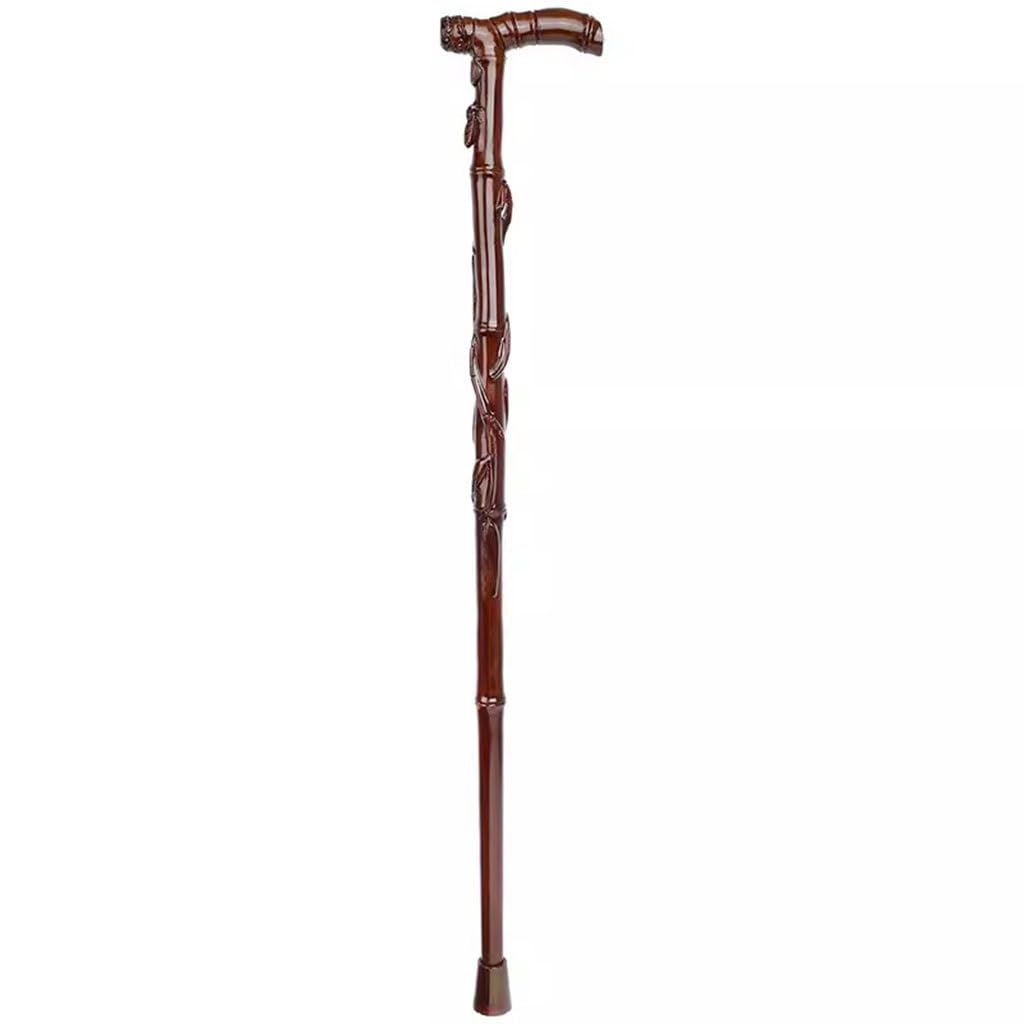 Bastone da Passeggio Stampelle Creativo con Design di Intaglio delle Radici, Bastone da Passeggio Leggero per Anziani, Bastone da Trekking A Forma di bambù(75cm(Use Height 143-144cm))