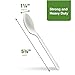 Elegant Disposables 100% Compostable PLA Spoons Bulk Pack 400 Pcs Biodegradable Disposable Plastic Cutlery Utensils 5