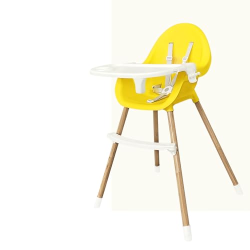 Trona portátil para bebé, trona multifunción con cierre de cinco puntos, material PP, cómoda de usar, tronas plegables para bebés y niños pequeños (Energy Yellow)