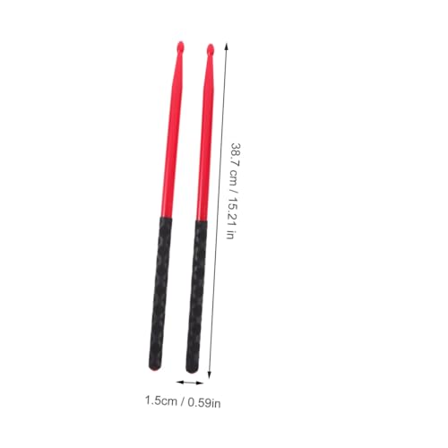 Toyvian 3 pares de baquetas de nylon con cubiertas antideslizantes para práctica y rendimiento, agarre cómodo, accesorios de percusión ligeros para entusiastas del tambor miniatura 2