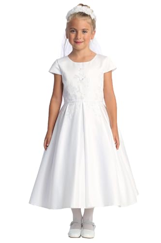 Plus Size Communion Dress - White First Communion Dress for Girls - Primera Comunion Vestidos