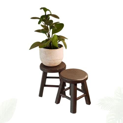 Soporte Para Macetas De Madera - Taburete Decorativo, Para Interior Y Exterior, Varios Tamaños (S, M, L)