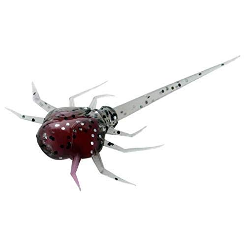 13 FISHING - Coconut Crab - Panfish Plastics - Cherry Bomb - 6 Baits Per Pack - CC-CB