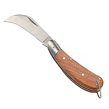 Kingswood Green® Folding Horticultural Grafting Knife | Traditional Wooden Handle | Precision Stainless Steel Blade for Gardening, Grafting, Budding & Pruning