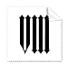 Roman Numerals Eight in Black Silhouette Cleaning Cloth Phone Screen Glasses Cleaner 5pcs
