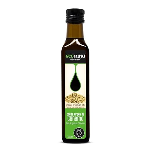 Drasanvi ECOSANA ACEITE VIRGEN DE CÁÑAMO CERTIFICADO BIO by - SIN GLUTEN - VEGANA - SIN GLUTEN - 250ml