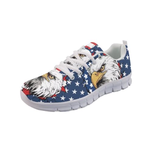 Image of GIFTPUZZ Mens Lace Up Athletic Trainers Running Sneakers Wedge Breathable Gym Lightweight Sports Tennis Shoes