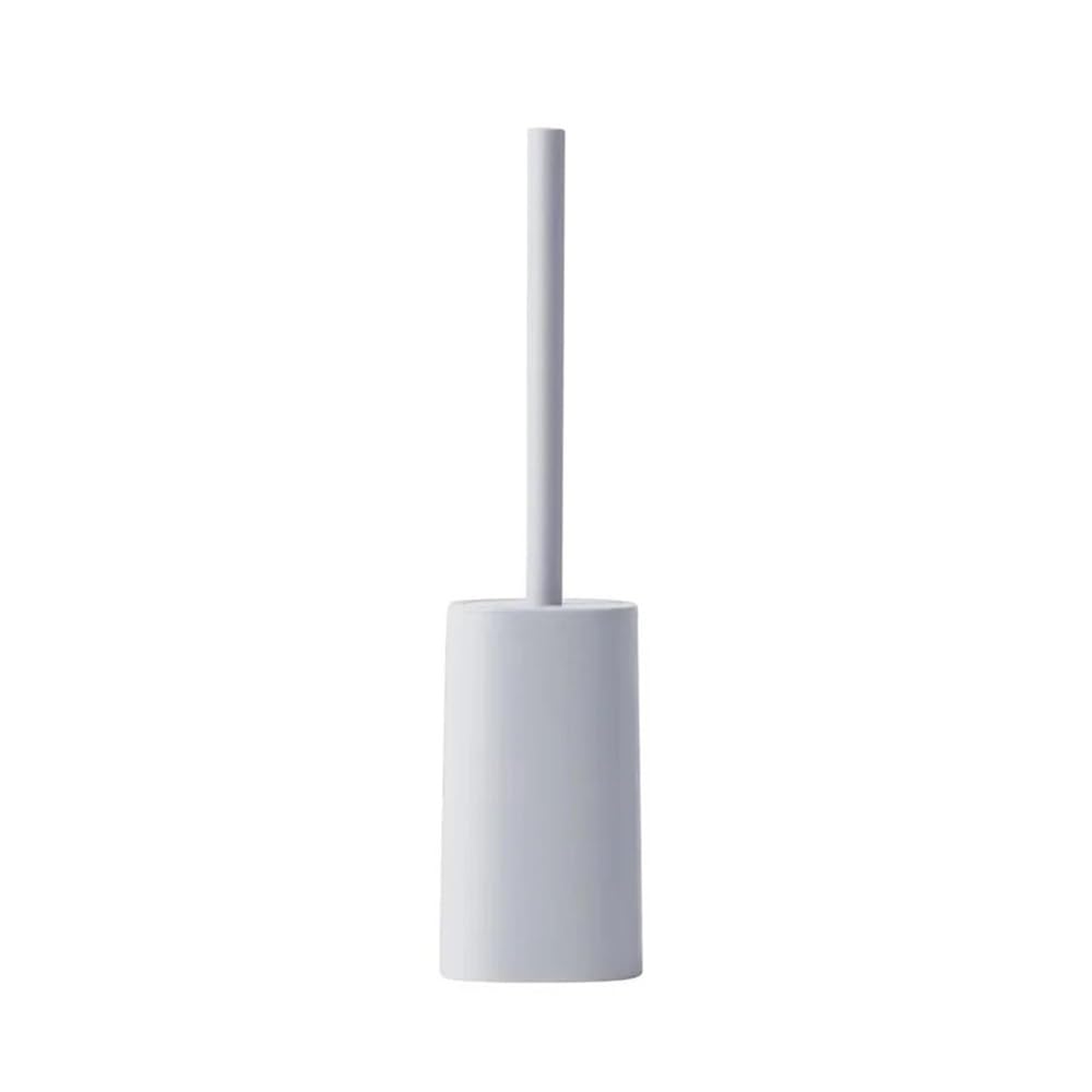 Toilet Brush Floor Standing Plastic Long Handle Toilet Brush with Base for Bathroom(Grey)