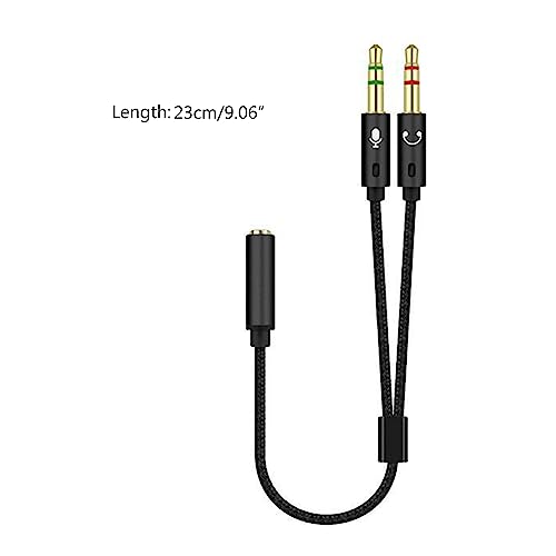 Cable divisor de audio 3.5mm micrófono para computadora miniatura 4