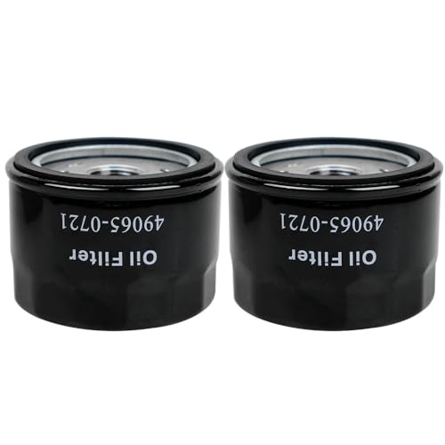 2PCS 49065-0721 Oil Filter Compatible with Kawasaki FR691V FR730V FR651V FR600V FX600V FX730V FS691V FS651V FR651V Engines Replace 49065-2077