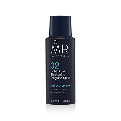 MR Thickening Disguise Spray 100 ml (marrone chiaro) Spray per attaccatura dei capelli e correttore per diradamento dei capelli, copertura punti calvi per uomo con sistema PPX, spray per ritocco