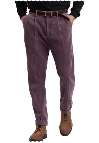 Mens Thick Corduroy Dress Pants Regular Skinny Fit Stretch Comfort Flat Front Trousers for Wedding Party